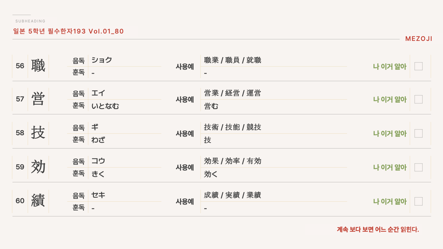 일본 초5 필수한자 193 Vol.01 슬라이드 12